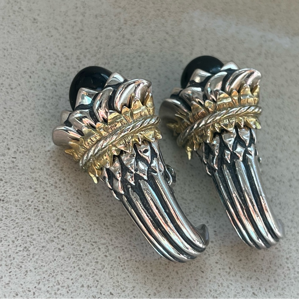 Art Deco Vintage Clip Om Earrings